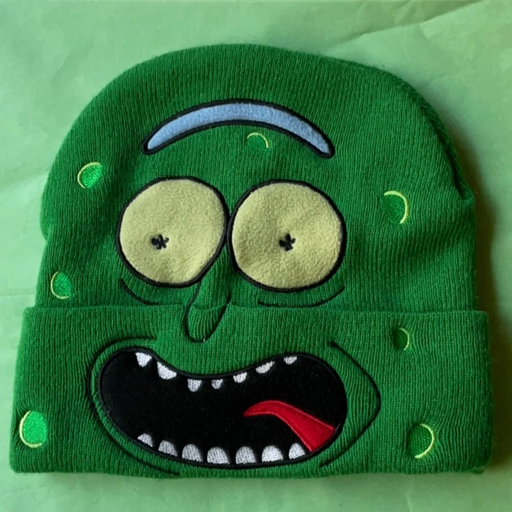 💚 RICK and MORTY™️ PICKLE ROCK RICK BEENIE 💚 - Picture 4 of 16